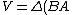 V = \Delta(BA)/\Delta(t)=\Delta\Phi/\Delta t